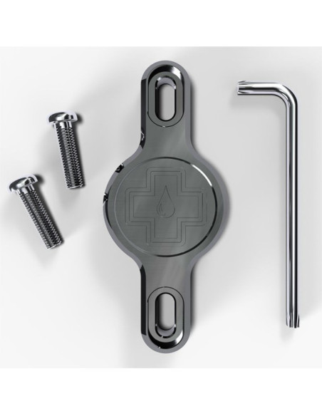 Suporte AirTag para Porta-Bidão Muc-Off Secure Tag V2 Alumínio Cinzento