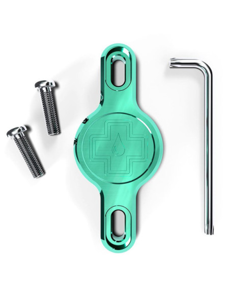 Suporte para Localizador Apple AirTag Muc-Off Secure Tag V2 Alumínio Turquesa