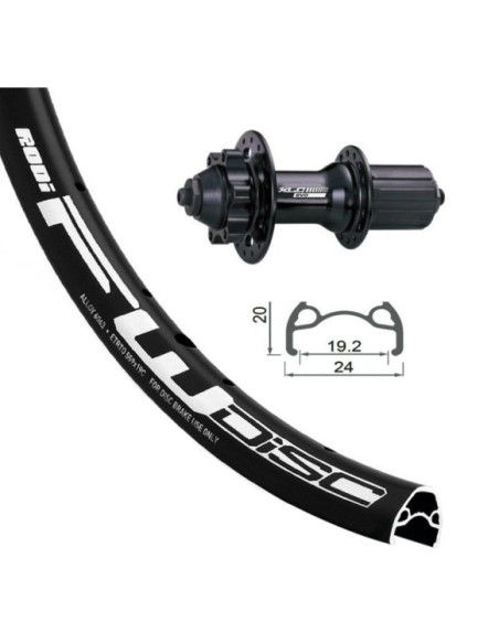 Roda Traseira XLC RW-A05 24x1.90 Disco 6 Furos Alumínio