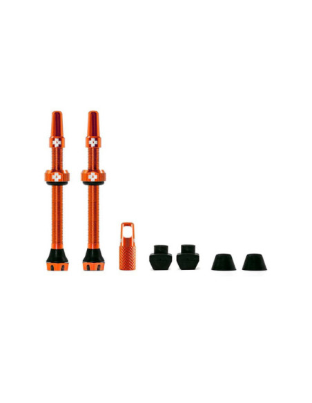 Válvulas Tubeless Muc-Off V2 60mm Laranja Alumínio