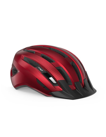 Capacete Met Downtown Vermelho Brilhante 255g
