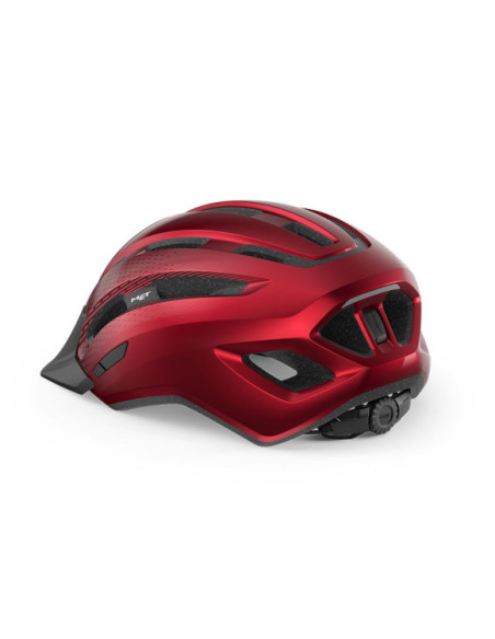 Capacete Met Downtown Vermelho Brilhante 255g
