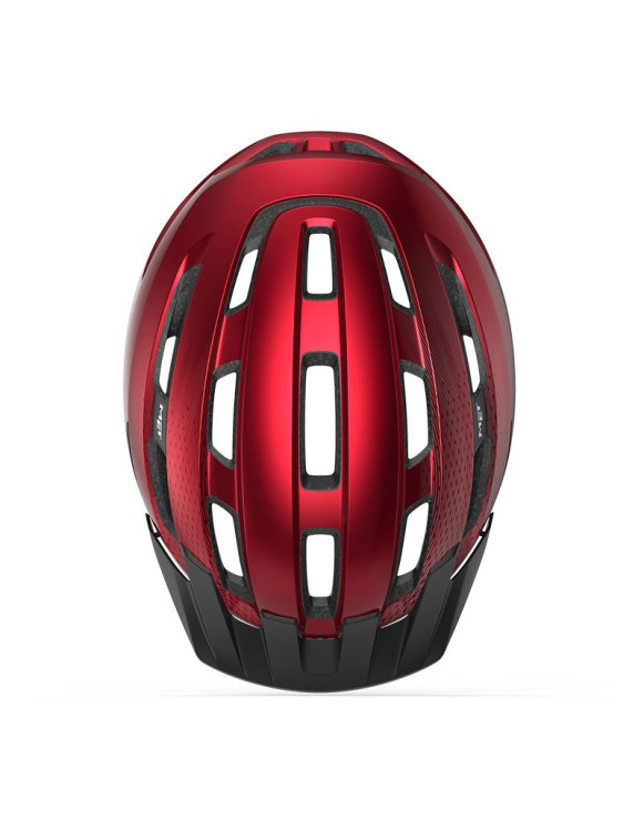 Capacete Met Downtown Vermelho Brilhante 255g