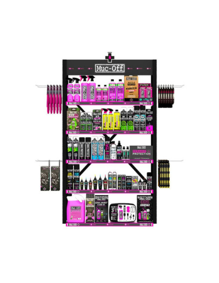 Expositor Muc-Off Premium Duplo com Iluminação e 5 Estantes