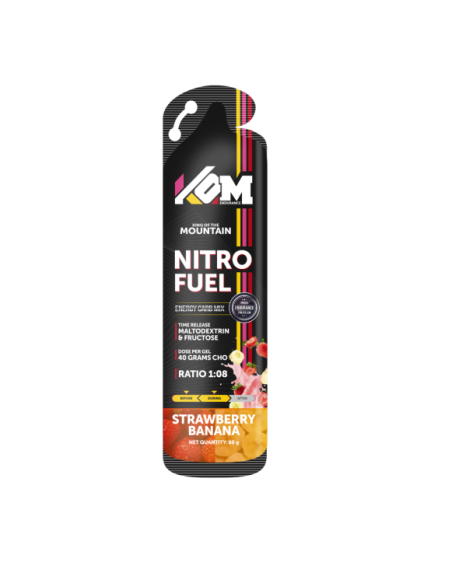 Gel Energético Geles KOM NITRO 1:08 Morango-Banana
