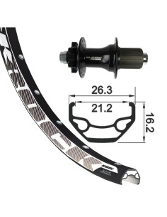 Roda Traseira XLC 26x1.90 Eixo 142mm 6 Furos 2
