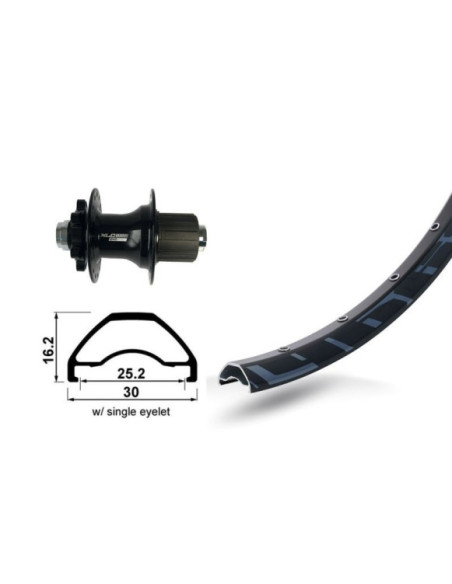 Roda Traseira XLC RODI READY 25 27.5" Disco 12x142mm