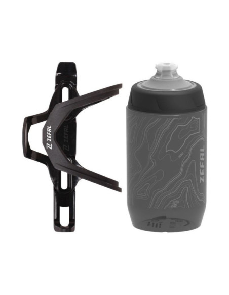 Kit Garrafa e Porta-Garrafa Zefal Sense Pro 50 Pulse Z2 500ml Preto