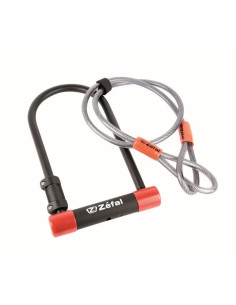 Cadeado em U com Cabo Zefal Aço 13mm 10mm x 120cm 2