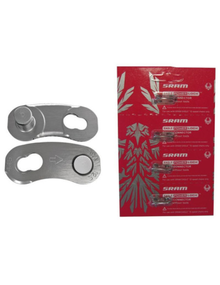 Conector de Corrente Sram EAGLE 12V Prata Pack 4 Unidades