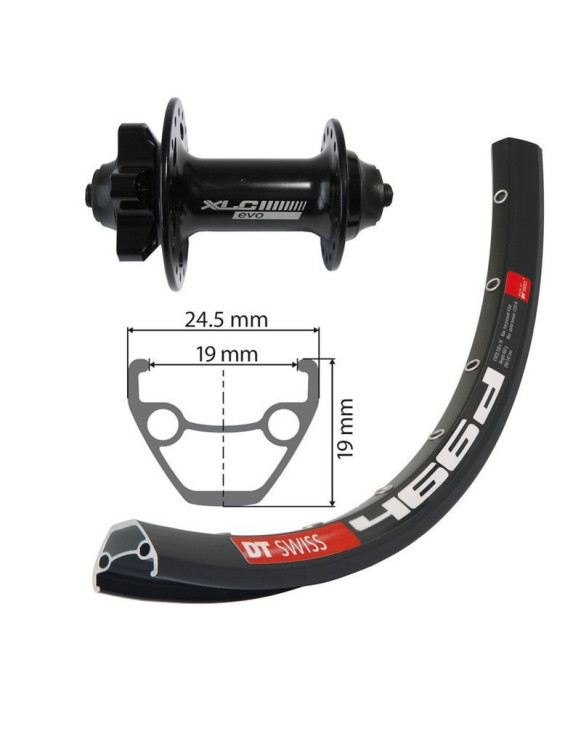 Roda Dianteira XLC 27.5 Eixo 100mm Aro DT Swiss...