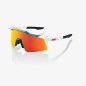 Óculos 100% Speedcraft SL Bora - Branco, Lentes Hiper Red