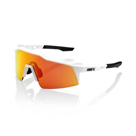 Óculos 100% Speedcraft SL - Branco, Lentes Hiper Red