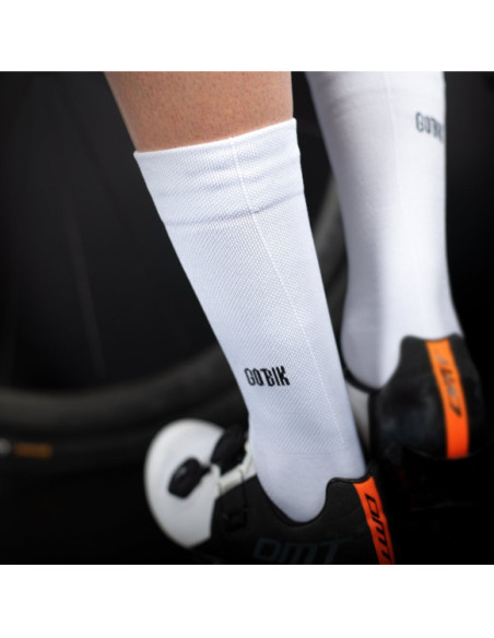 Meias de Ciclismo Gobik IRO 2.0 Unisexo WHITE LOGO