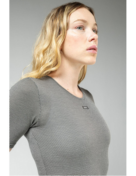 Camisola Interior Manga Curta Gobik CELL SKIN Mulher GREYBLACK