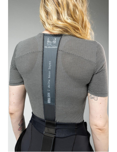 Camisola Interior Manga Curta Gobik CELL SKIN Mulher GREYBLACK