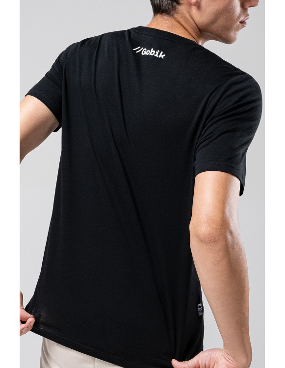 T-shirt Gobik OVERLINES 2.0 Unissexo JET BLACK