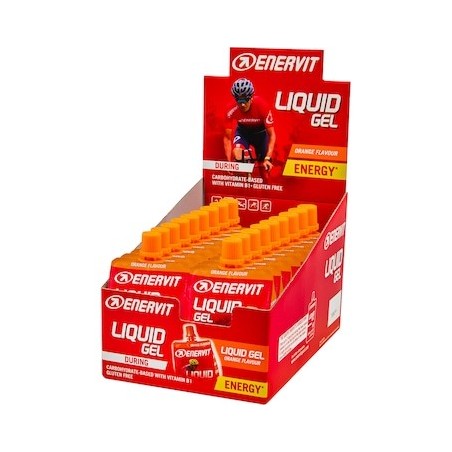 Caixa de Geis Enervit Sport Liquid 60ml Laranja