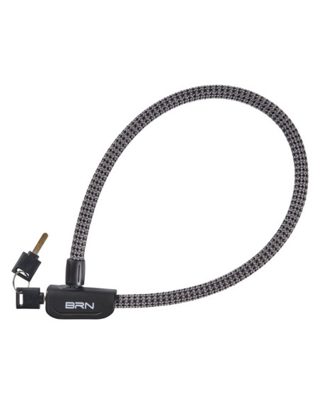 Cadeado BRN com Chave Têxtil 1000x10mm Cinzento/Preto