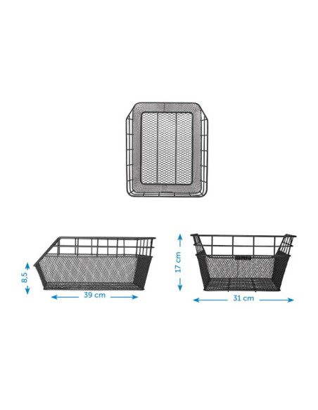 Cesta Traseira BRN Fantasy para Bicicleta Preto