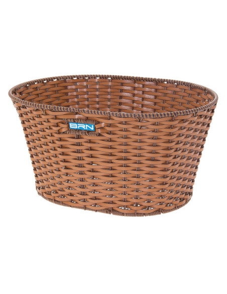 Cesta de Guiador BRN Vintage Ovalada Ecopele Honey
