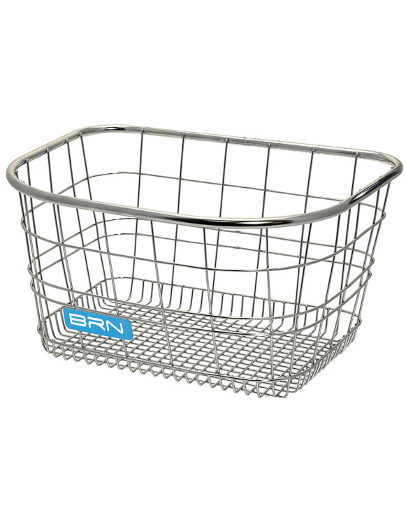 Cesta de Bicicleta BRN Metal Inox Dianteira