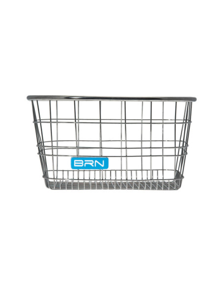 Cesta de Bicicleta BRN Metal Inox Dianteira