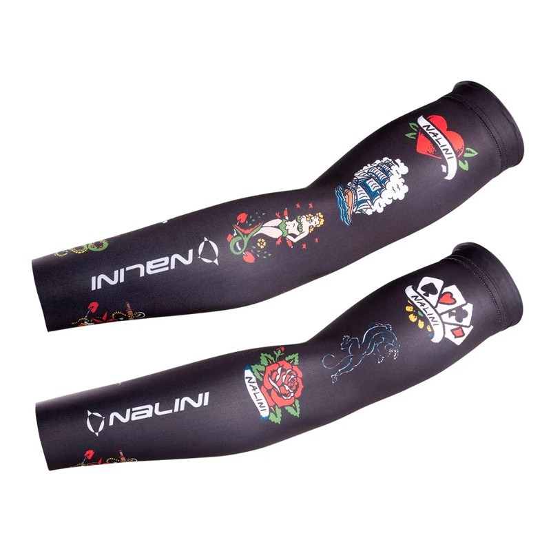 Manguitos para ciclismo Unisexo Nalini Funny Arms Black/Tatto